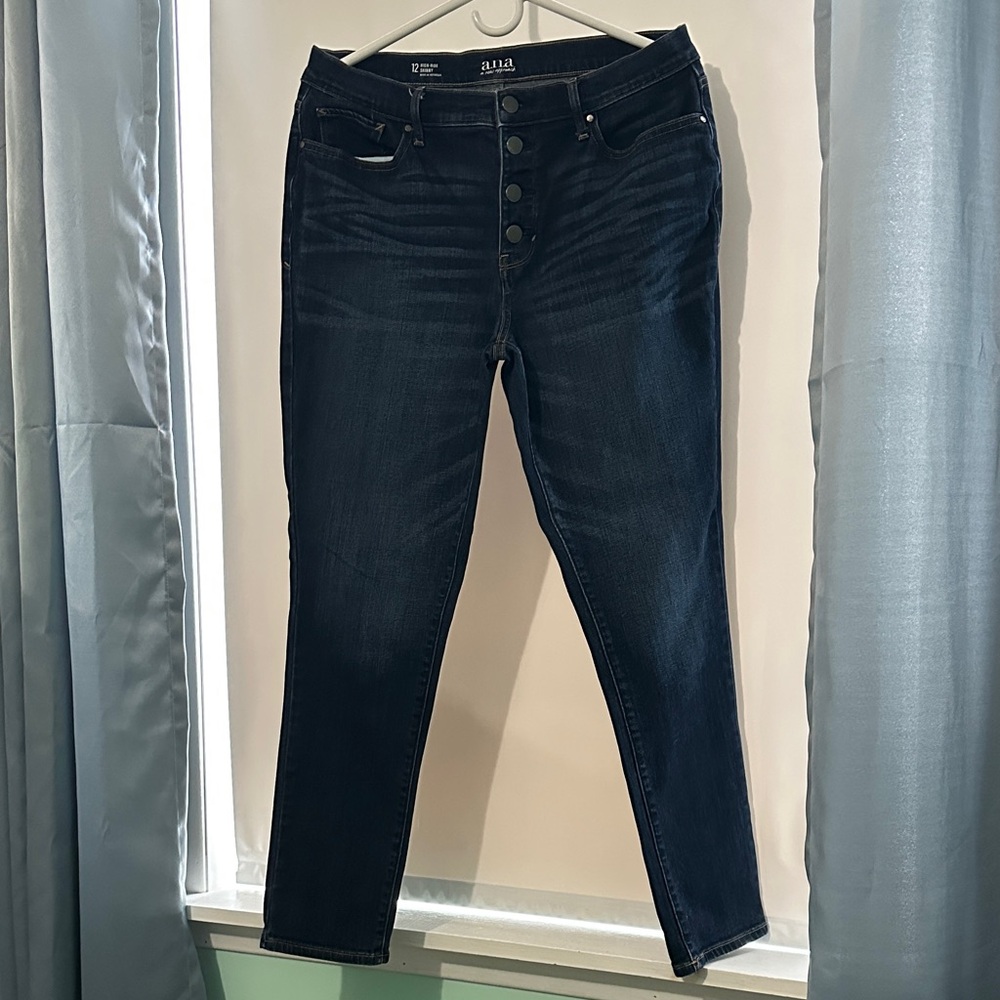 a.n.a High Rise Dark Blue Women's Jeans